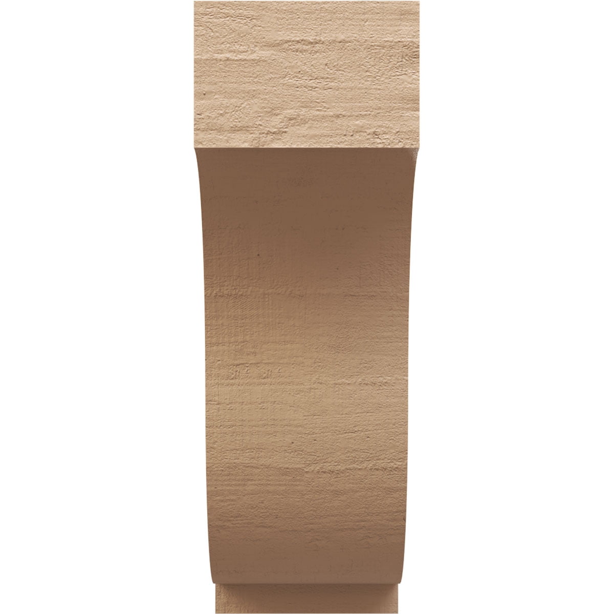 7"W x 14"D x 21"H Classic Van Buren Rough Cedar Woodgrain TimberThane Corbel, Primed Tan