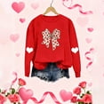 thumbnail image 4 of Craaazy Women's Love Heart Valentine's T-Shirts Casual Long Sleeve Crewneck Tops Gifts, 4 of 5