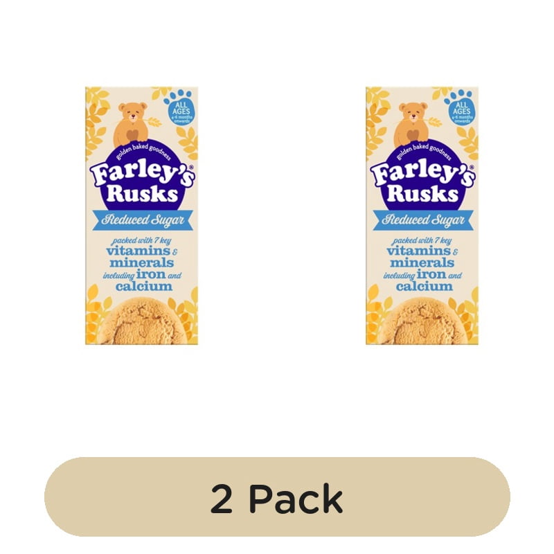 Heinz Farley's Reduced Sugar Rusks 6 months+ 9 pack 150g, British Import (Pack of 2)