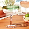 thumbnail image 2 of Mainstays by Becky G. & Alejandra 18-Ounce Acrylic Margarita Glass, Green Rim, 2 of 7