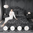 thumbnail image 3 of meiyoeat Gothic Skull Moth Queen Comforter Set,Rustic Damask Floral Comforter Sets Queen For Men Women, Black Gray,Black Reversible,3 Pieces, 3 of 7