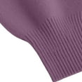 thumbnail image 5 of Comdrip Chandails Confortables pour Femmes Chandails Surdimensionnés Confortables en Tricot Col Rond Automne Chandail Tendance Tenues d'Automne Chandail Col Roulé Femmes, Violet P, 5 of 5