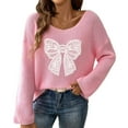 thumbnail image 1 of TINZ Sweater Dress Long Sleeve Oversized Tunic With Exquisite Embroidery And Panel Design Warm Winter Knit Vest Dress Long Pullover Sweater Belted Long Dress, 1 of 6