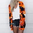 thumbnail image 1 of Prendas y chaquetas informales sin capucha de manga larga para mujer, blusa informal de manga larga con estampado y bolsillo, cárdigan, abrigo holgado de algodón de imitación para mujer, 1 of 6