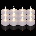thumbnail image 1 of Velas de té Nancia, 200 unidades, LED sin llama, parpadeantes, color blanco cálido, 1 of 6