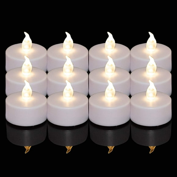 Velas de té Nancia, 200 unidades, LED sin llama, parpadeantes, color blanco cálido
