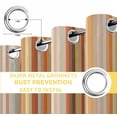 thumbnail image 6 of Burnt Orange Striped Blackout Curtains for Bedroom/Living Room, Thermal Insulated Kitchen Curtains, Farmhouse Orange Ombre Stripes Grommet Darkening Window Treatment Drapes 27.5"x39"x2, 6 of 8