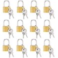 thumbnail image 1 of 12 Pack Small Locks With Keys, Mini Padlock For Luggage, Jewelry Box, Diaries, 1 of 5