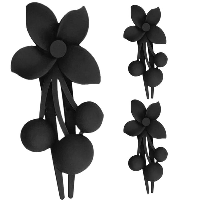 unbranded 3Ud Clips Para El Franceses Negros Con De Flor Para Peinados Y