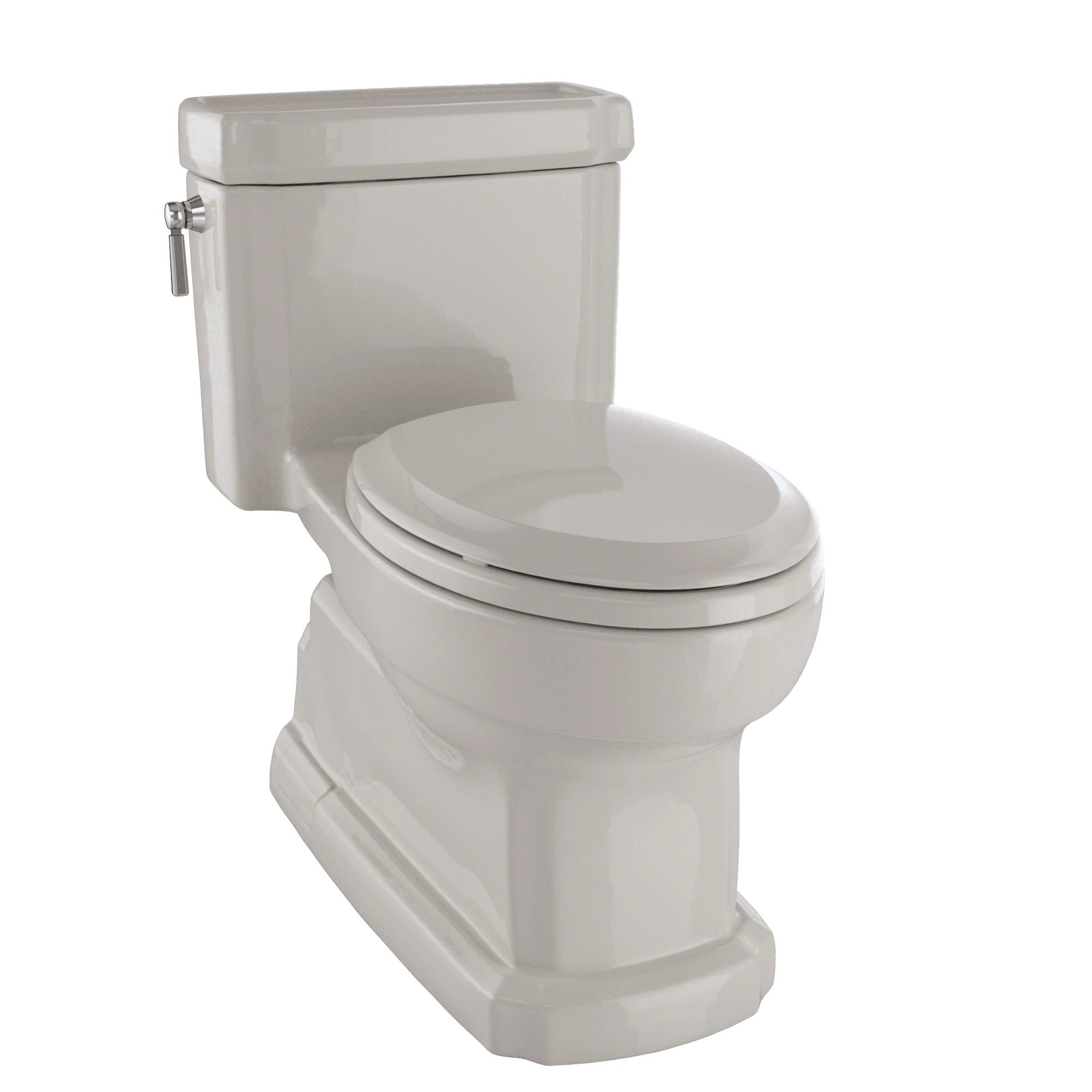 TOTO® Eco Guinevere® Elongated 1.28 GPF Universal Height Skirted Toilet with CeFiONtect?, Bone