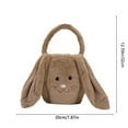thumbnail image 3 of Easter Decorations Easter Bunny Basket Personalized Brown Plush Easter Egg Basket With Long Ears Soft Tote Bags for Easter Egg Hunt Candy & Gift Storage,Holiday Party Favors & Daily Use, 3 of 9