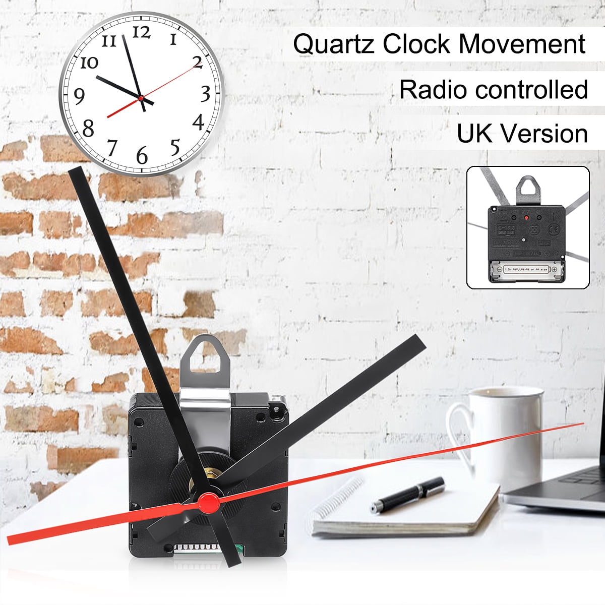 Atomic Radio Controlled Silent Clock Movement Mechanism DIY For UK MSF