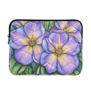 JIALIOU Laptop Sleeve Case with Zipper 13-13.3/15-16 Inch Compatible with MacBook HP Lenovo Dell ASUS Acer, Pencil Drawing Flower
