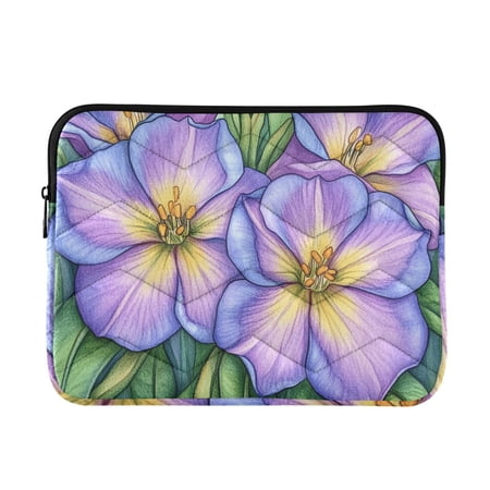 JIALIOU Laptop Sleeve Case with Zipper 13-13.3/15-16 Inch Compatible with MacBook HP Lenovo Dell ASUS Acer, Pencil Drawing Flower