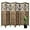 Dark Brown - Carved, variant on Room Divider Wood Carved Wall Divider Indoor Folding Portable Partition Screen for Home Office Garden Terrace - 4 Panel, 67 * 60inch (Dark Brown)