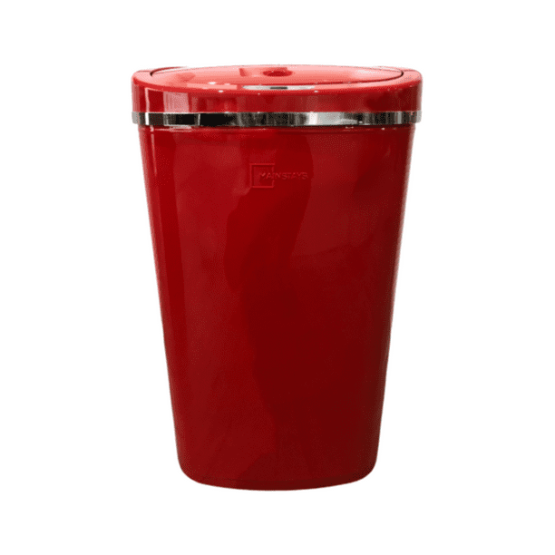 Mainstays Motion Sensor Trash Can, 13.2 Gallon, Red Stainless Steel