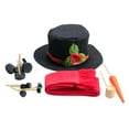 thumbnail image 1 of 14 Pcs Snowman Decorating Kit Snowman Making Dressing Set Hat Scarf Eyes Mouth Button Nose Accessories, 1 of 9