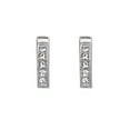 thumbnail image 2 of Time and Tru Adult Women's Silver Tone Crystal Huggie Metal Earring, 2 of 5