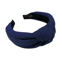 WTXUE Headbands for Women, Fashion Hairpin Tie Head Knitted Hair Hairband Hoop Women Knot Headband Headband, Navy