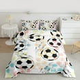 thumbnail image 2 of Homewish Football Ball Game Bedding Comforter Set,Modern Geometric Hockeycomb Twin Comforter Sets,Colorful Hexagon Bedding Set For Boys Kids,Luxury Bedroom Decor Reversible,2 Pieces, 2 of 8