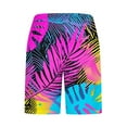 thumbnail image 3 of QATAINLAV Mens Summer Beach Shorts Hawaiian Vacation Tropical Short Pants with Pockets Funny Palm Tree Graphic Cruise Party Swim Trunks Purple M Ropa de Verano Para Mujer, 3 of 4