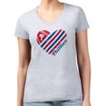 thumbnail image 4 of Women's G-III 4Her by Carl Banks  Heather Gray Philadelphia Phillies Super-Slim Fit Lightweight Heart V-Neck T-Shirt, 4 of 5