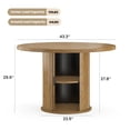 thumbnail image 4 of Dining Tables 43" Round Dining Table for 4 People, Small Wood Kitchen Table with Sturdy Metal Base, Modern Round Dinner Table for Dining Room, Easy Assembly,Modern Dining Tables, 4 of 7