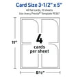 thumbnail image 5 of Avery Rectangle Flat Cards, 3-1/2" x 5", Matte White, 40 Total, 5 of 9