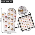 thumbnail image 6 of Ballet Princess Girls Pattern Kitchen Oven Mitt and Pot Holder Sets 4 Pcs for Baking, Cooking and Grilling, Heat Resistant Up To 392 °F, 6 of 7