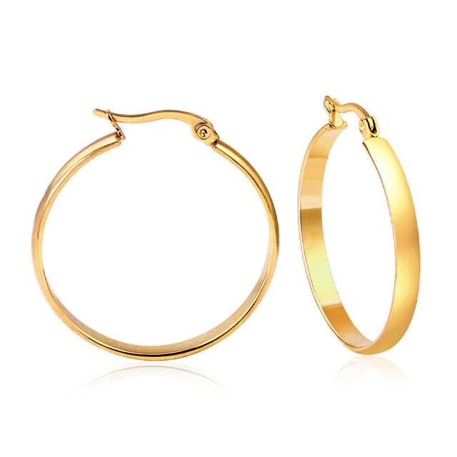 Pendientes de aro Jeyfull Gold, hipoalergénicos, gruesos, para mujer