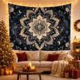 thumbnail image 3 of Mandala with Crescent Moons Against a Starry Night Sky, Mystical Celestial for Boho Decor Lovers, Cosmic Wall Art Decor, Housewarming Gift, Tapestry Wall Hanging for Living Room and Dorm, 3 of 7