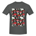 thumbnail image 4 of Bingfone Red Mushrooms Men'S Loose Fit Short-Sleeve Pocket T-Shirt, 4 of 7