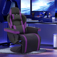 thumbnail image 4 of BEZT Gaming Chair Ergonomic Recliner Racing Chair, High Back Swivel Chair with Adjustable Footrest, Backrest and Lumbar Support, Headrest and Cup Holder, Purple, 4 of 5