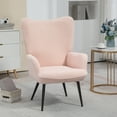 thumbnail image 2 of HOMCOM Fauteuil d'Appoint Moderne en Sherpa Rembourré pour Chambre, 2 of 10