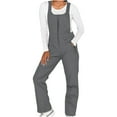 thumbnail image 3 of Snow Pants for Women Winter Bib Overalls Ski Pants Trendy 2024 Snow Bib Waterproof Insulated Overalls with Pockets, 3 of 6