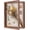 1, variant on 2 Packs 5x5 Shadow Box Frame with Linen Back - Sturdy Rustic Memory Display Case of Flower, Pictures, Medals and More, Black