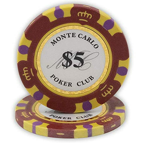 Fichas de póquer DA VINCI Monte Carlo Poker Club 14 g x50 rojas