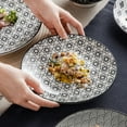 thumbnail image 6 of vancasso, Series Haruka, 40-Piece Porcelain Dinnerware Set, Black White Dinner Set, Service for 8, 6 of 7