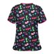 thumbnail image 3 of Blusa Umfun para mujer, blusa médica con bolsillo, blusa de enfermera de manga corta con cuello en V, blusa de uniforme de trabajo estampada, blusa de trabajo negra M, 3 of 3
