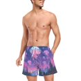 thumbnail image 3 of FORMRS Mens Swim Trunks Mesh Liner Quick Dry Casual Beach Board Shorts with Pockets, Sizes S-2XL, Neon Jellyfish, 3 of 9