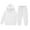 White, variant on WOYY Toddler Girl's Sweatsuit Solid Color Pullover Hoodie Sweatpants Casual Sports Outfits