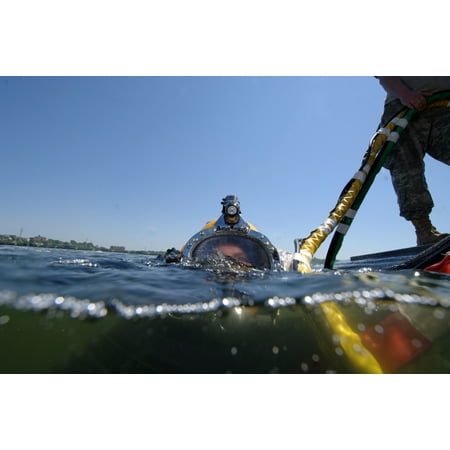 Class Mobile - LAMINATED POSTER Diver 1st Class Mark Sawyer, assigned to Mobile Diving and Salvage Unit 2, Co. 21 stationed in Virgi Poster Print 24 x 36