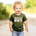 thumbnail image 2 of Birthday Boy Football Sports Lover Birthday Shirt for Boys All Ages Birthday Military Green Shirt 2T, 2 of 5