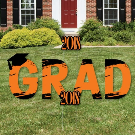 Orange Grad - Best is Yet to Come - Grad Yard Sign Outdoor Lawn Decorations - 2018 Graduation Party Yard Signs