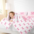 thumbnail image 3 of Feelyou Monogrammed Z Twin Bedding Sets 7pcs, Kawaii Ribbon Bedding Comforter Set, 3 of 7