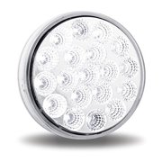 Dual Funtion 4" Round Red Stop, Turn & Tail and White Back-up LED Light