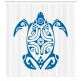 thumbnail image 3 of Ambesonne Turtle Shower Curtain, Hawaii Underwater Design, 69"Wx75"L, Cobalt Blue and White, 3 of 3