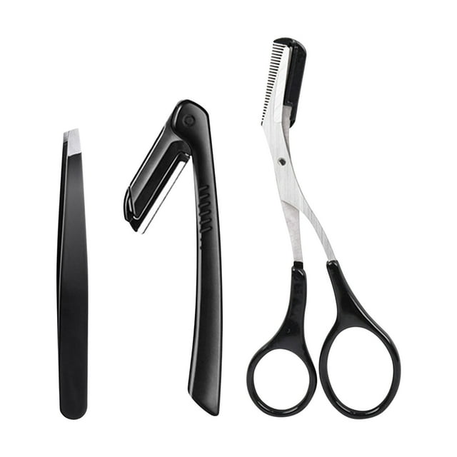 Jusqu'à 45 % de Réduction Naittoop Ensemble de 3 Pcs de Tondeuses à Sourcils et Petits Outils, Pinces à Sourcils en Acier Inoxydable, Pinces à Sourcils, Outils de Peigne à Sourcils