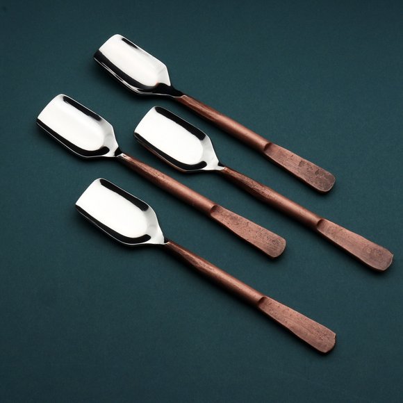 Celia Design Cuivre Antique Stilton Scoop Ensemble de 4 Pcs