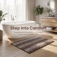 thumbnail image 6 of Unique Bargains Ultra Soft Non Slip Machine Washable Chenille Bath Mat Brown 24" x 16", 6 of 7